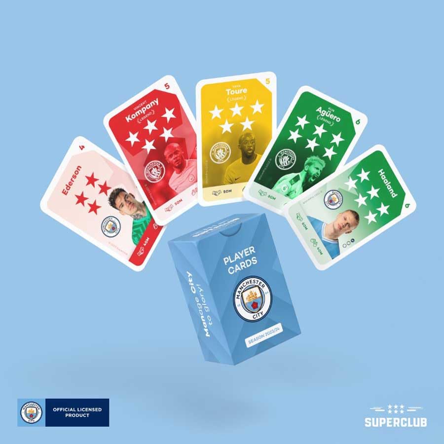 SUPERCLUB – Manchester City spielerkarten 2023/24 Erweiterungen | Das Fußballmanager-Brettspiel