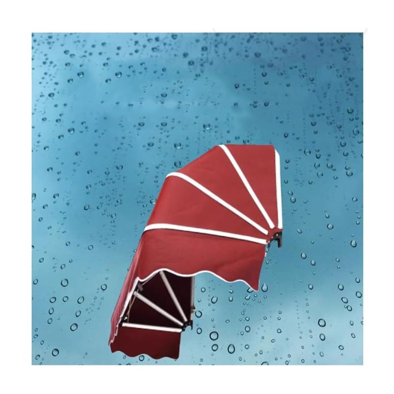 Auvent de fenêtre rouge imperméable avec marquise de porte anti-UV