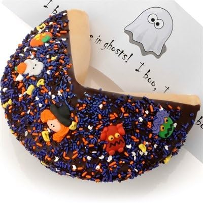 Halloween Decorated Giant Fortune Cookie (Caramel)