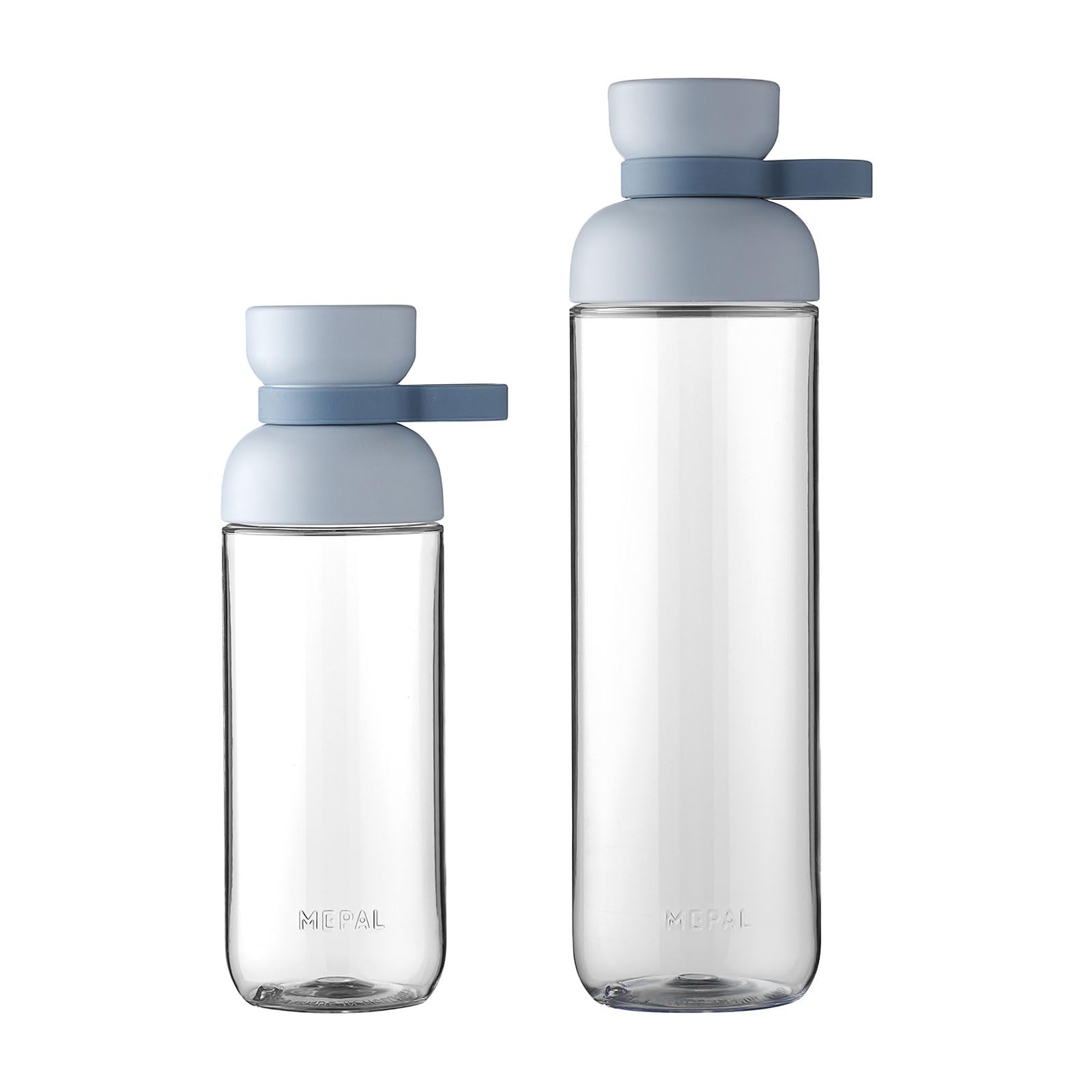 Mepal Drinking Bottles Vita - Water Bottles Duo Pack - Bottles for University, Work, Fitness, Outdoor, Job - Shockproof, Leak-Proof - BPA Free & Dishwasher Safe - 500 & 900 ml - Nordic Blue