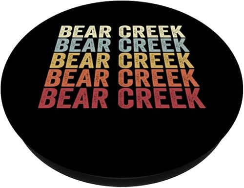 Miniatura 2 de Bear Creek Pennsylvania Bear Creek PA Retro Vintage Text PopSockets Swappable PopGrip