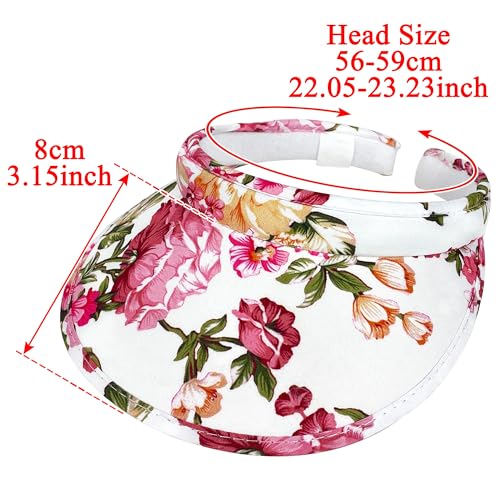 Image of 2 Pack Sun Visor Hats Women Men Clip On Wide Brim Visors Hat Outdoor Sports Golf Beach Travel Tennis Caps