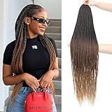 NAYOO Ombre Crochet Hair Senegalese Twist 28 Inch 8 Packs Small Crochet Hair For Braiding, 35 Strands/Pack Twist Crochet Hair for Black Women, Crochet Braids Hair Hot Water Setting(28 Inch, 1B/30/27) -  ALICA Hair Products co.,ltd.