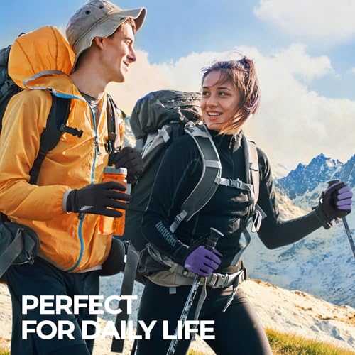 Image of rivmount Winter Gloves Women Men, Cold Weather Touch Screen Liner Glove, Windproof 3-Layers, for Running, Cycling, Biking, Hiking, Driving