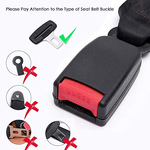 image for NDHH Seat Belt Extender, (2 Pcs) with 7/8 Inch Metal Tongue, Safety Ce