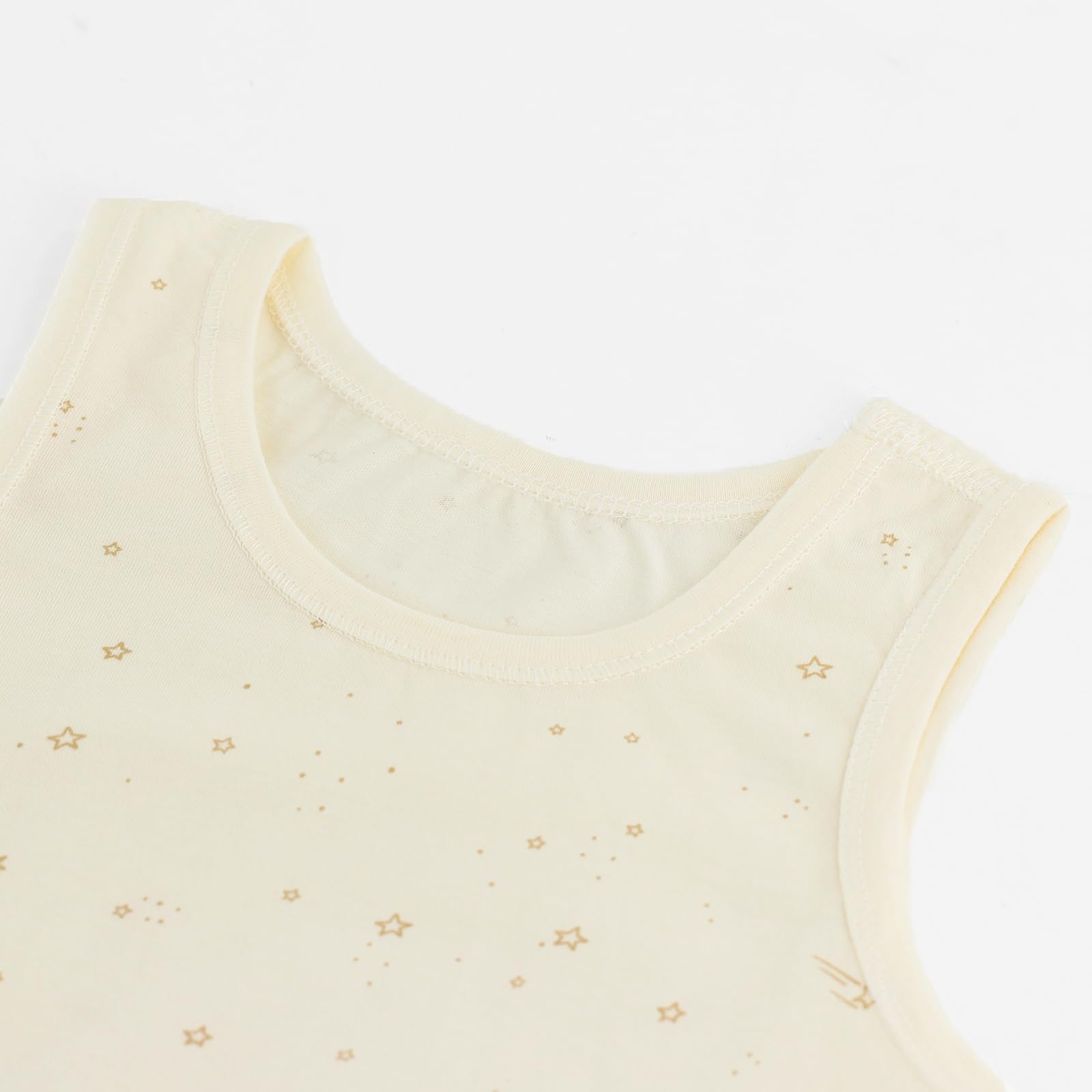 chickiddos 2-Pack Kids' Cotton Tank Top Undershirts, Soft & Breathable (US, Age, 24 Months, Star Bear)