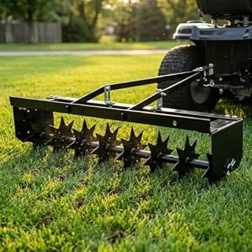ride on mower lawn aerator