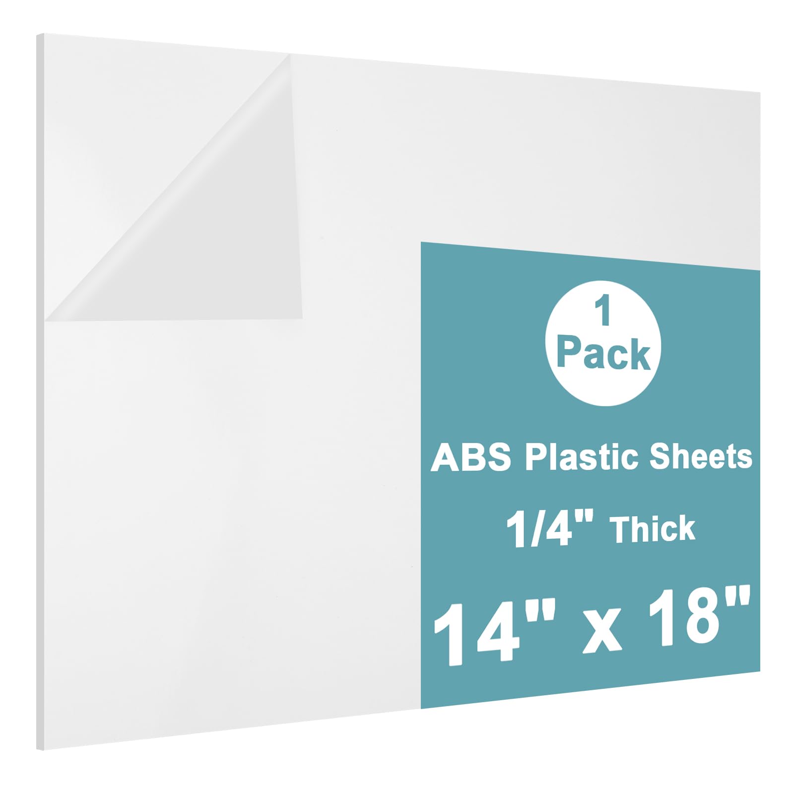White ABS Plastic Sheet - Durable & Moldable -1