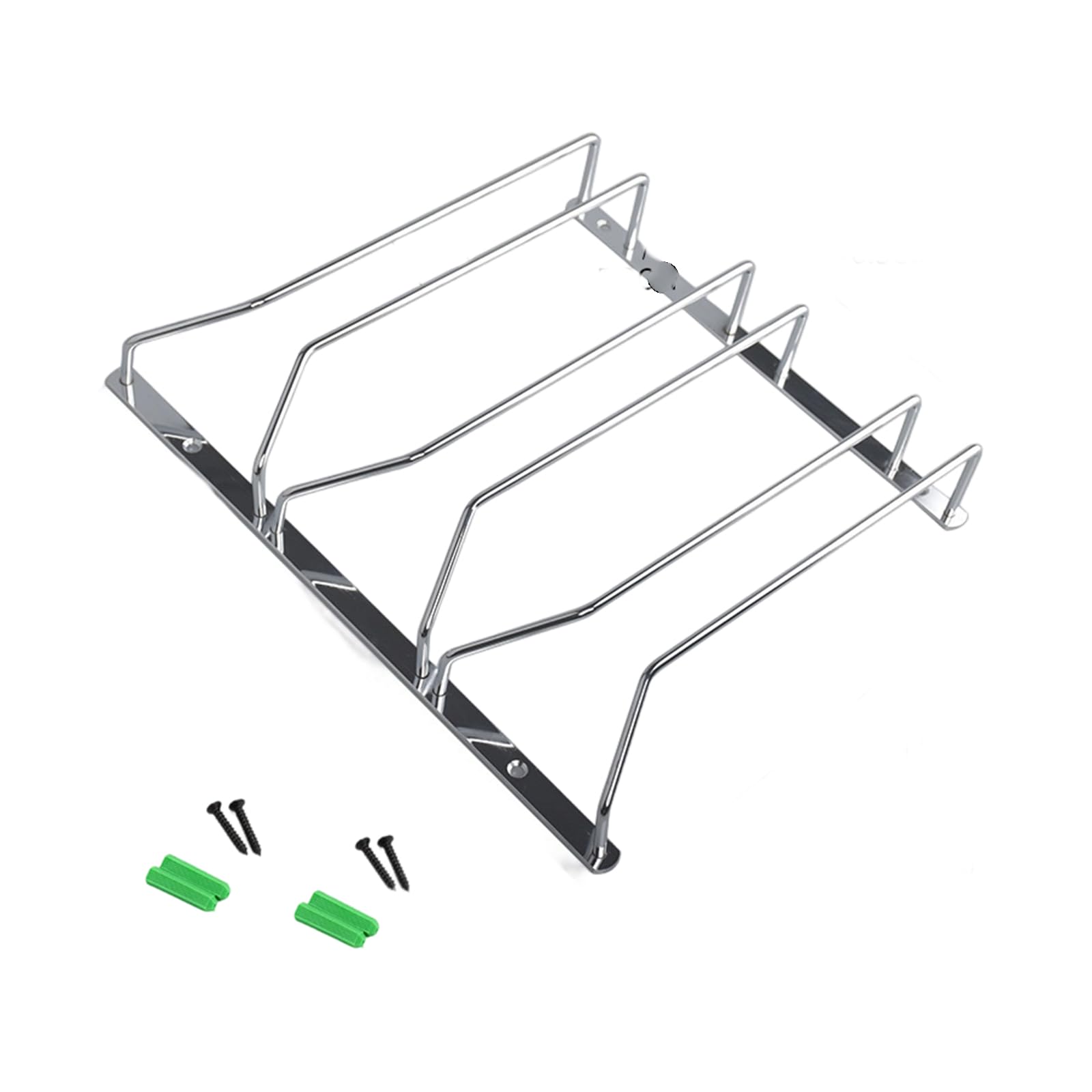 NEWFT Space Saving Overhead Wine Glass Rack Sturdy Nonrust Steel Mountable Storage Solution Rustproof Wine Glass Stand Holder