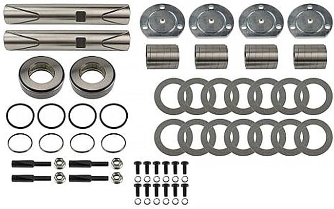 Mytee Products King Pin Kit - No Ream Complete Front Axle Steering Repair Set with Bushings Thrust Bearings Seals & Hardware Replaces K961L R202002 7843K961L