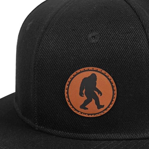 Image of Flat Brim Hats for Men - Gothic Style Skull Hat Leather Pattern - Hip-Hop Snapback Hat Skeleton Hats for Men