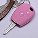 Produktbild Silikon Soft Case Schutz Hülle Auto Schlüssel 2 Tasten Pink kompatibel mit Dacia Dokker Sandero Duster Lodgy Logan Renault Clio Twingo