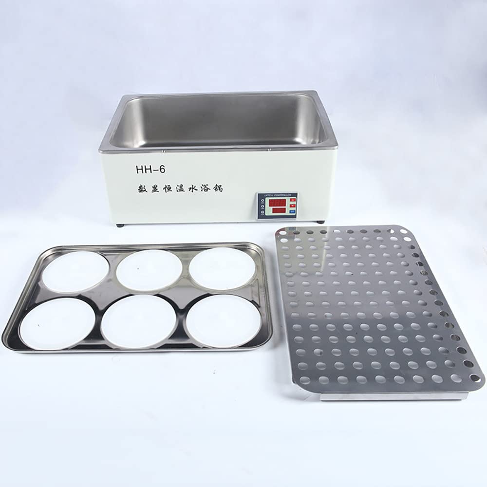 Baño María Termostático Digital, Baño María Poroso De Laboratorio con Control De Temperatura De Alta Precisión, 600W~ 1200W, RT A 100°C, Incrementos De 0,1°C, con Aberturas Seleccionables Y Función