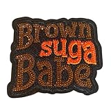 Prideful Patchez, Brown Suga Babe, Iron/Sew on Patch, Patch for Jackets, Patches for Hats, African-American Patches, DIY, Embroidery Applique