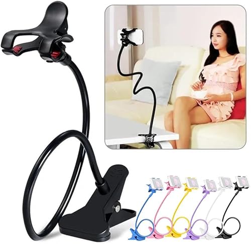Miniatura 2 de Soporte para teléfono de cama de cuello de cisne, soporte giratorio de 360 grados, soporte de montaje flexible con múltiples funciones, soporte de