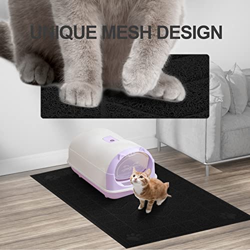 Image of Cat Litter Mat, Litter Trapping Mat Soft on Kitty Paws, 47 inch x 35 inch Kitten Litter Box Mat for Cleaner Floors, Waterproof, Easy Clean, Durable XL Large Size Cat Litter Pad for Kitten.