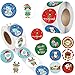 MKISHINE 1000PCS Adesivi di Natale,Etichette Natalizie,stiker Natalizi per chiudere Una Borsa/Regalo,per sigillare Biglietti di Auguri o pacchi Regalo (1000PCS,2.5CM)