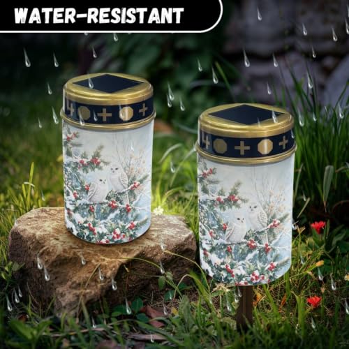Image of Christmas Cemetery Solar Lights Flameless Candle