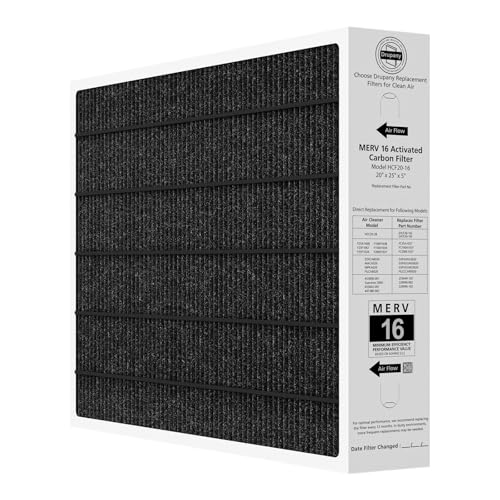 Image of 1 Pack 20x25x5 MERV 16 Air Filter, Compatible with Lennox HCC20-28 MERV 16 Furnace Filter for HVAC System, Part Number HCF20-16, HCF20-10