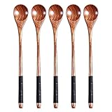 Kochenty Juego de 5 cucharas de madera para café, té, mermelada