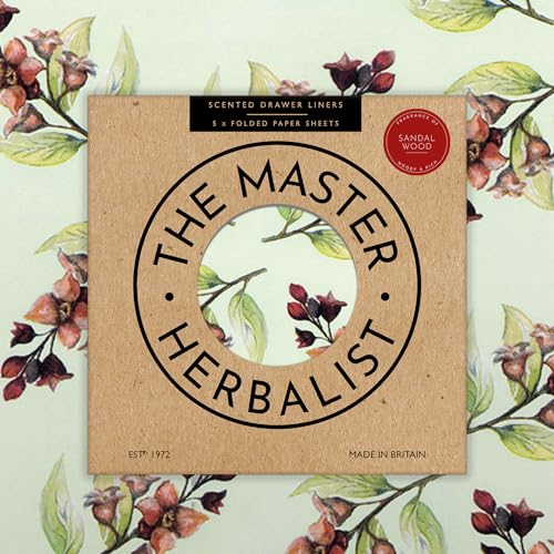 The Master Herbalist Floral Scented Drawer Liners in Lavender, Lily of The Valley, Sandalwood and Lily (Sandalwood | Floral, Folded)