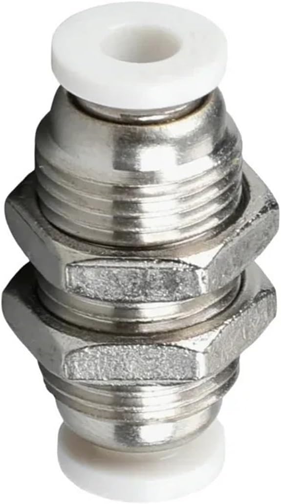 5/10/20pcs PM Pneumatic compressor Air Hose Quick Connector Kit Tube Pipe Straight Bulkhead Fitting Tubing Adapter 4 6 8 12 8mm(PM4-4 O.D.4MM,10pcs)