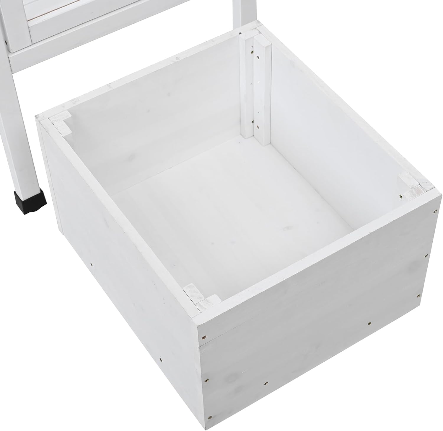 Wooden Greenhouse Cold Frame, Polycarbonate Mini Garden Greenhouse Cabinet, Fir Wood Frame Flower Plant Cabinet, Adjustable Shelves, Ideal for Outdoor, White
