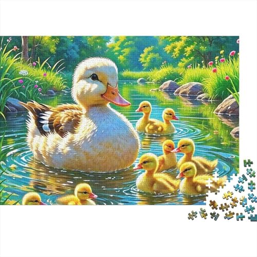 Rompecabezas de 1000 piezas con diseño de familia de patos, un juego clásico de alta calidad