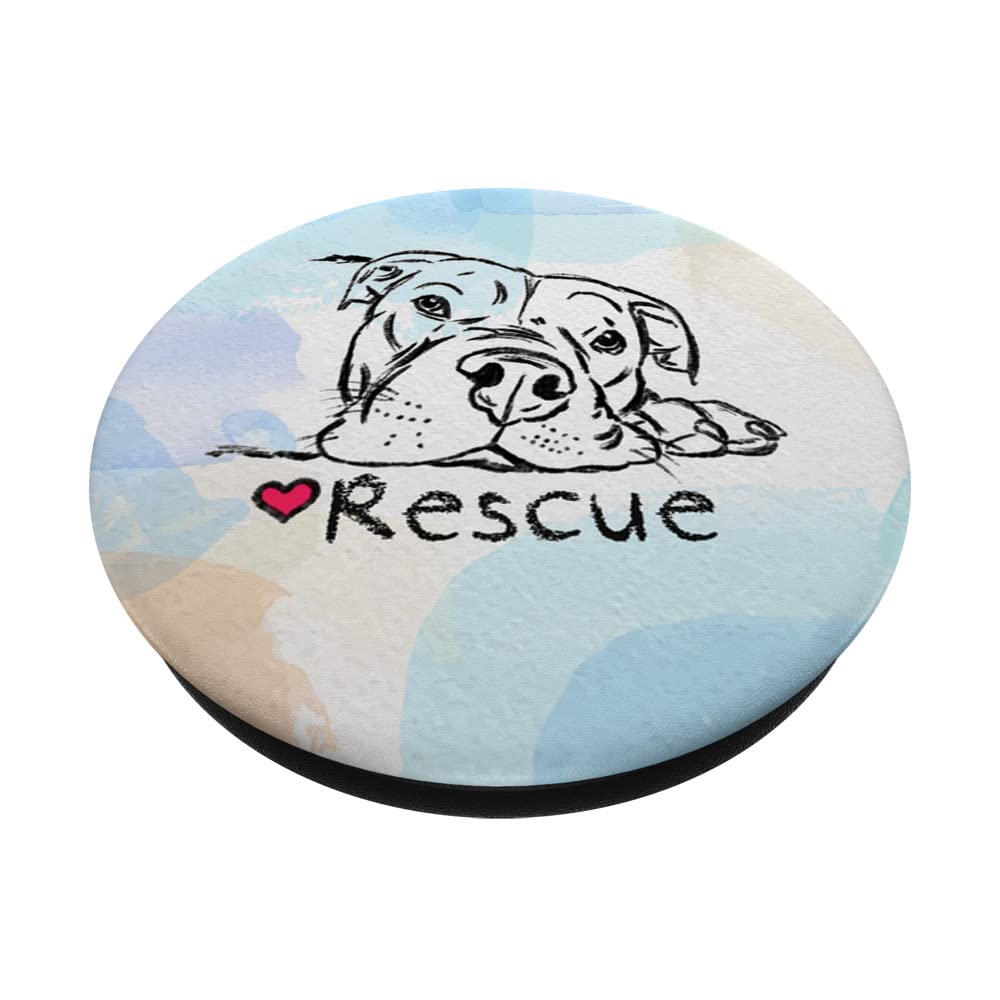 Pitbull Mom Pitbull Dad Best Pitbull Mama Dog Rescuer Rescue PopSockets Adhesive PopGrip, Black - Image 2