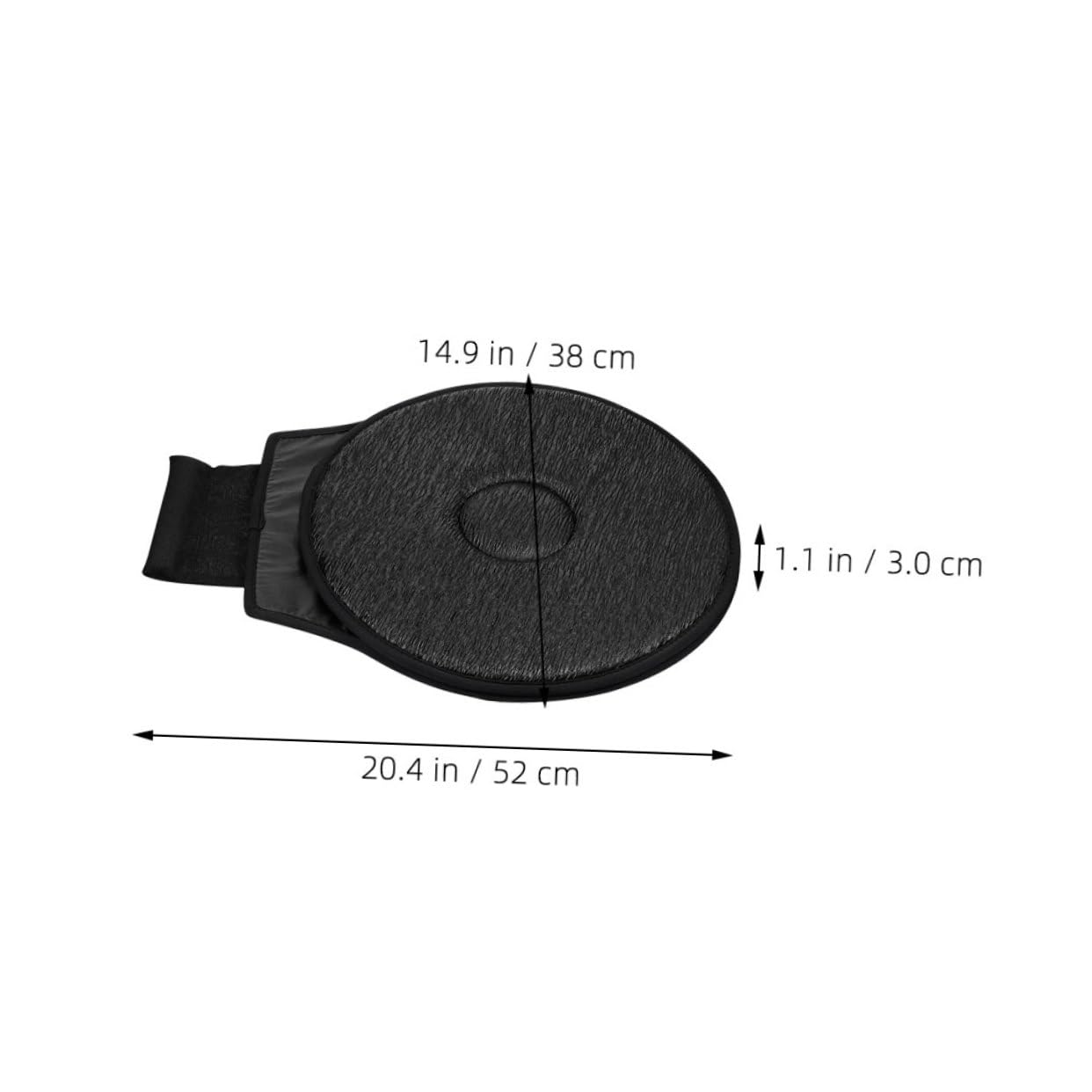 2 Cojines Giratorios para Asiento de Coche, Negro, Tejido