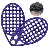 KOUPA Magic Silicone Curly Hair Brush, One Piece Twist Curl Comb for Afro Curls, Washable Hair Tool for Men Women, Purple, 2 Pieces