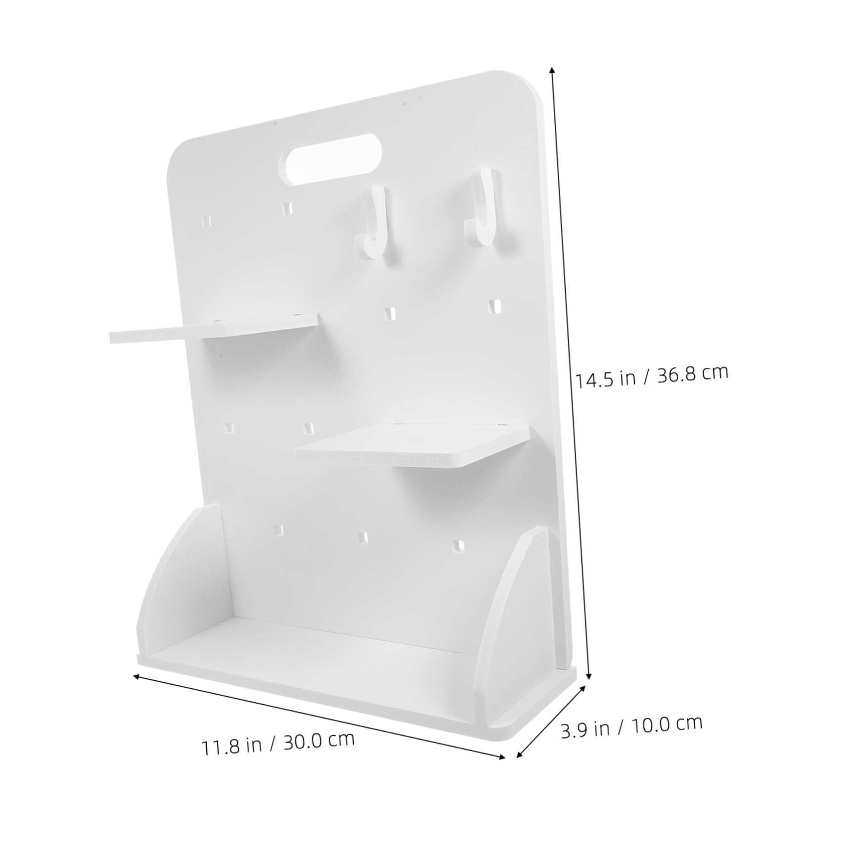 Happyyami Maximize Desk Space This 2-Shelf Office Pegboard Easy to Install Multi-Purpose Organizer