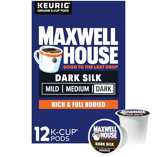 Maxwell House Dark Silk Dark Roast Keurig K-Cup Coffee Pods, 12 ct Box