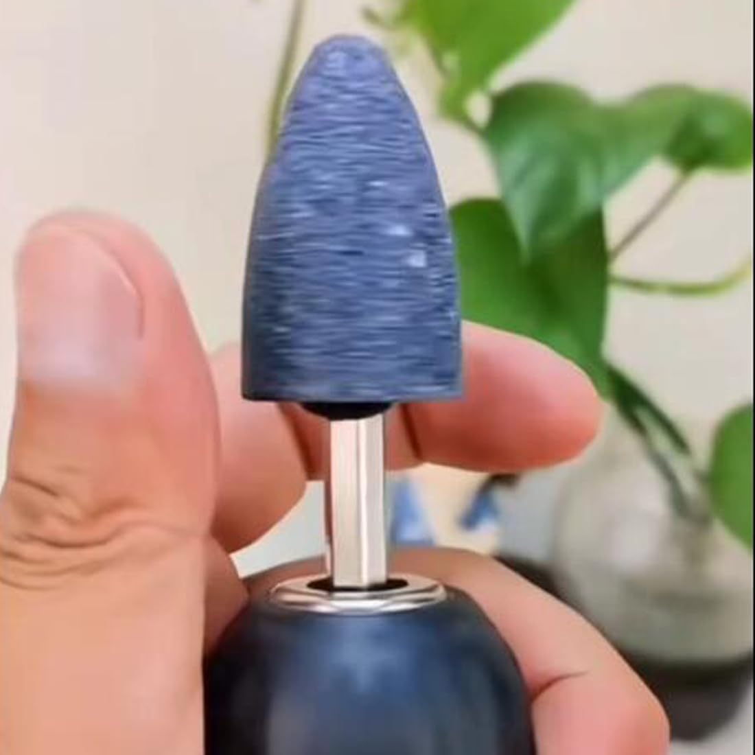 𝐋𝐮𝐨 𝐤𝐞 8 Pcs 25mm Cone Shape Rotary Grinding Stone - 1/4'' Hex Shank Abrasive Stone Mounted Grinding Point Aluminum Oxide Grinding Bits for Rotary Tool Drill