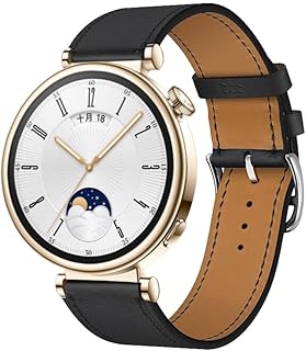 Bracelets for Huawei Watch GT4 41 mm Soft PU Leather No Gap Bracelets with Huawei Watch GT 4 41 mm Watch Straps for Men Women Leather Strap with Huawei Watch GT4 41 mm