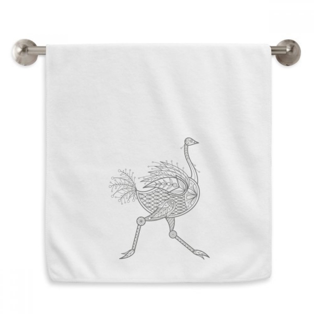 Serviette oiseaux à long diadème blanche douce essuie-mains format 13X29 pouces