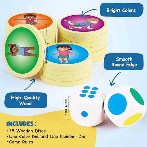 Quilinz Move and Match Game, Happy Move Board Game and Dice Game, Exercise Body and Balance Coordination, Social and Motor Skills for Kids, Daily Exercise for Family & Group Fun, Indoor and Outdoor - Image 2