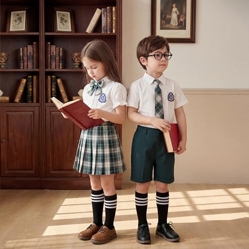 Image of Meckior Toddler Boys Girls Dress Shoes Little Kid Oxford Shoes Wedding Church Dress Shoes PU Leather Lace Up School Uniform Loafer Flats