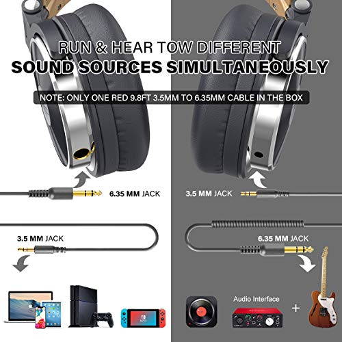 OneOdio Over Ear Hoofdtelefoon Studio Bedrade Bass Headsets met 50mm Driver, Opvouwbare Lichtgewicht Hoofdtelefoon met… - Image 4