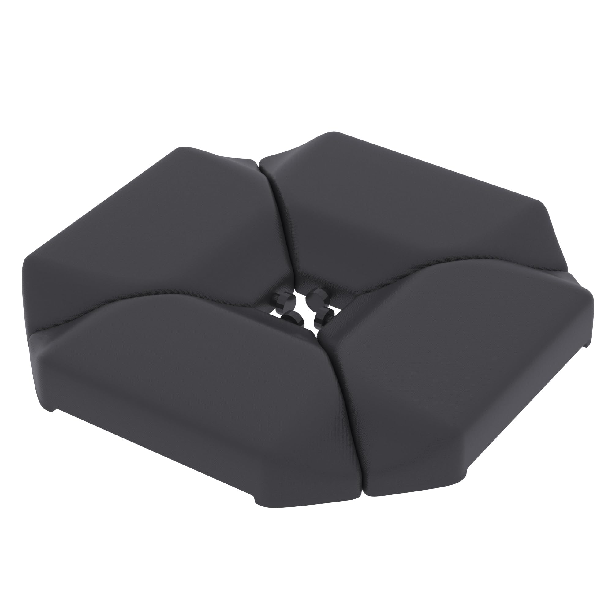 Outsunny Base para Sombrilla de 4 Piezas para Cantilever Doble Cara Negro | Soporte para Parasol, HDPE Rellenable con Agua 77 kg o Arena 100 kg, Peso para Sombrilla, Jardín, Patio