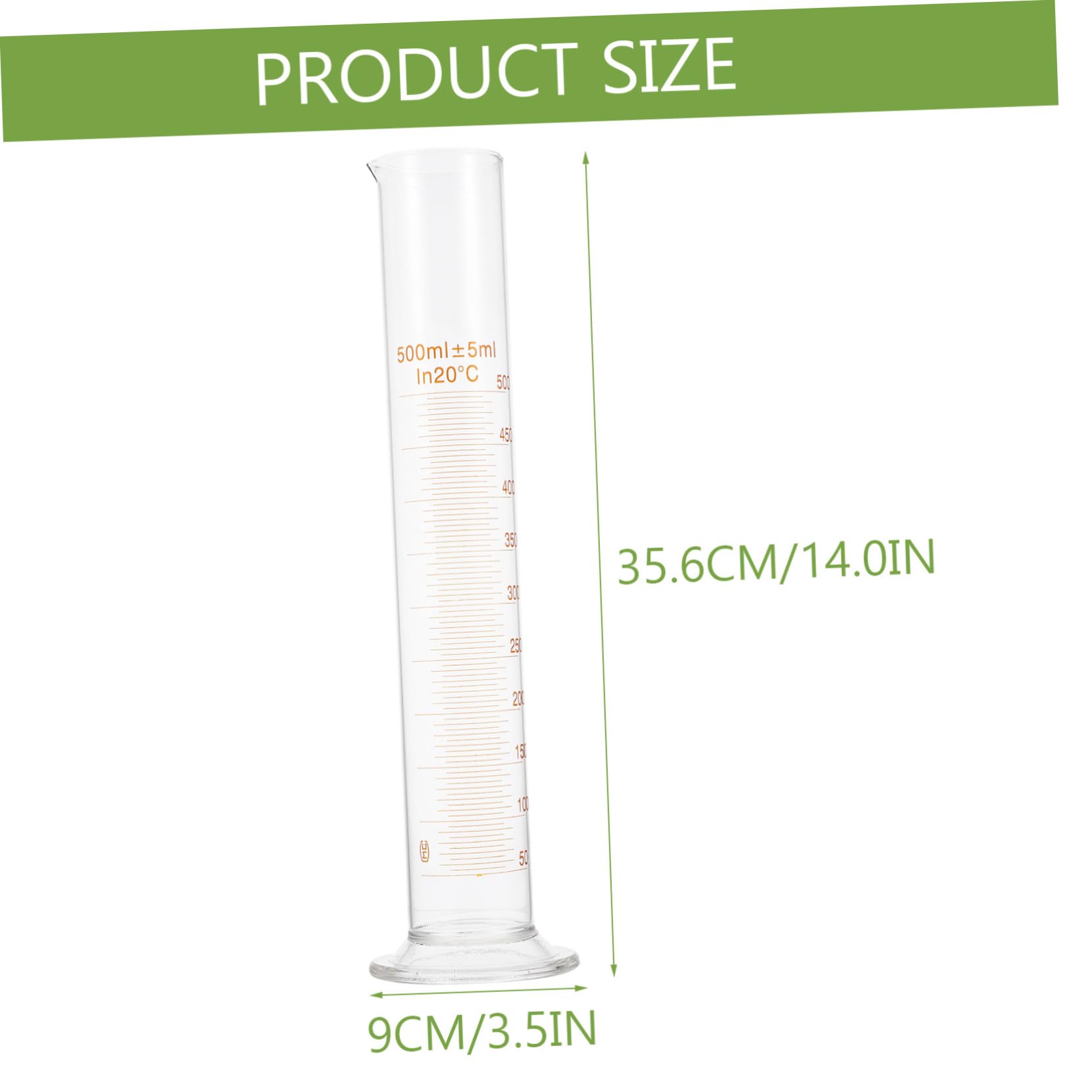 Messzylinder mit Skala 500ml Hochborosilikatglas