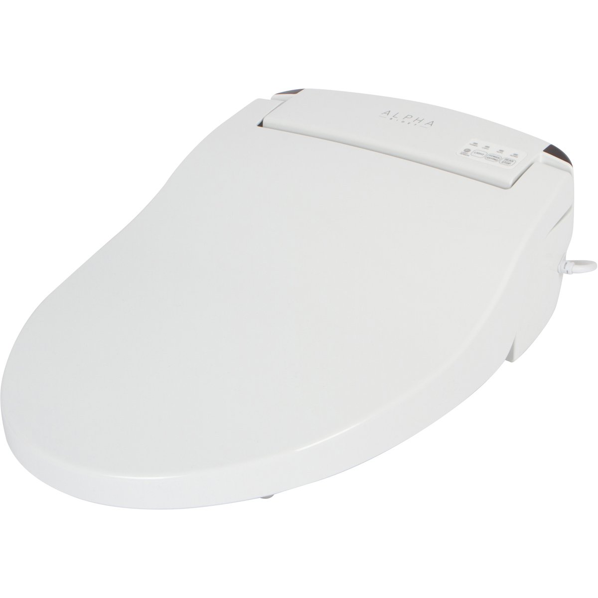 ALPHA BIDET UX Pearl Bidet Toilet Seat in Elongated White | Ultra Low Profile | Endless Warm Water | Arced Stainless Steel Nozzle | LED Nightlight | Dryer | Deodorizer | 3 Year Warranty thumbnail 11