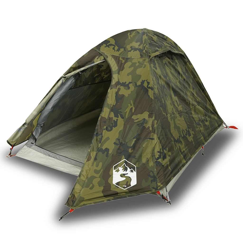 Tienda de campaña para personas con cúpula verde oliva impermeable con toldo extraíble, conexión E, ligera, xx cm, incluye bolsa de transporte, ideal para vivac y camping