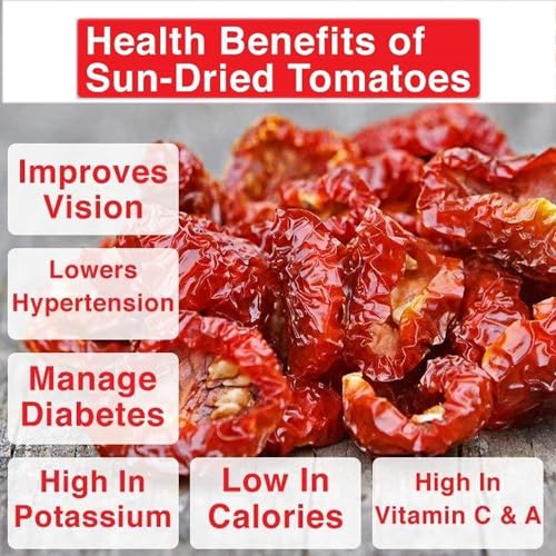 Image of NatureOnus Sun Dried Tomato in Oil 240g | Tomatoes | Hygienically Solar Dried | Anti-oxidant Rich | Use in Dips, Marinades, Salads, Pasta, Veggies, Dals, Curries, Pulav, Soups, Stews, Burgers (Sundried Tomatoes in Oil)