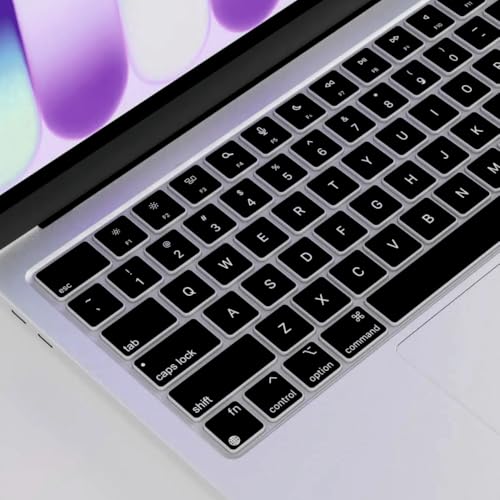 Image of Keyboard Cover Skin for New MacBook Neo 13 inch 512GB 2026 with Apple A18Pro Chip /A3404, Premium Ultra Thin Keyboard Protector for MacBook Neo 13 inch Accessory With TouchID - Black