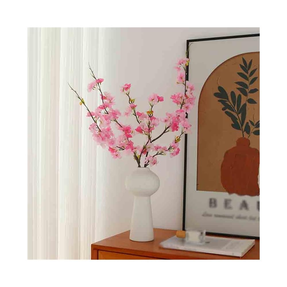 Z4T8M2K6G5 Artificial floral arrangement Simulation Flower Pink Peach Blossom Branch Fake Arrangement Living Room Home Dining Table