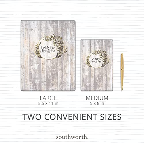 Southworth Premium Journal, 5.5” X 8.25”, Sage Cheetah Design, Premium 28Lb/105Gsm Paper, Perforated Sheets And Page Corners, 3 Ribbon Placeholders, 80 Ruled Sheets/160 Ruled Pages (91929) #TOP4