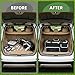 Haikfoam Golf Trunk Organizer, 2-Layer Car Trunk Locker with Ventilated Shoe Compartment for 2 Pairs, Adjustable Dividers, Multi-Pocket Storage for Balls Tees Gloves Towels