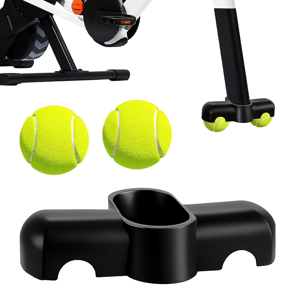 Aoreun 1 Stück Rocker Plate Feet, Cycling Snap Rocker Feet Adapter mit 2 Tennisbällen, Tragbarer Wippplatten Fahrradtrainer, Geeignet für Zwift Ride Vorderbein