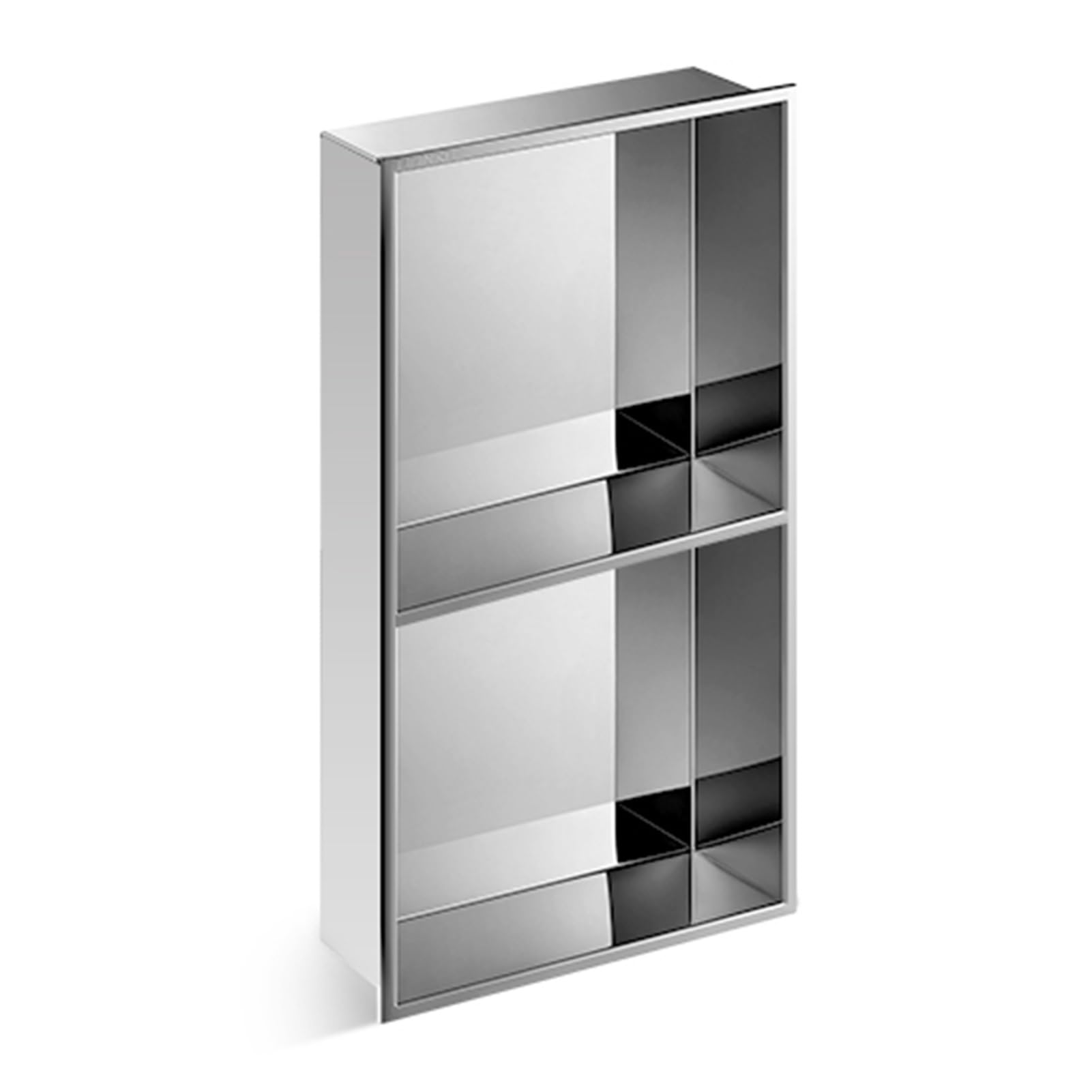 QUSYZD Shower Niche, Waterproof Bathroom Shelves, Stainless Steel Wet Room, Home Kitchen Bedroom Living Room Shower Organiser, Shampoo Toiletries Storage,Silver-D